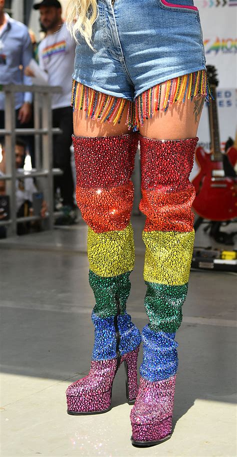 lady gaga versace boots